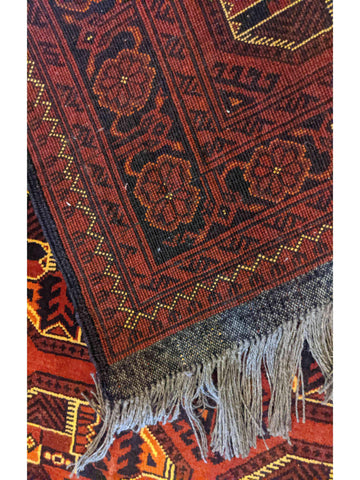 300 x 87 cm Afghan Khan Tribal Red Rug - Rugoutlet