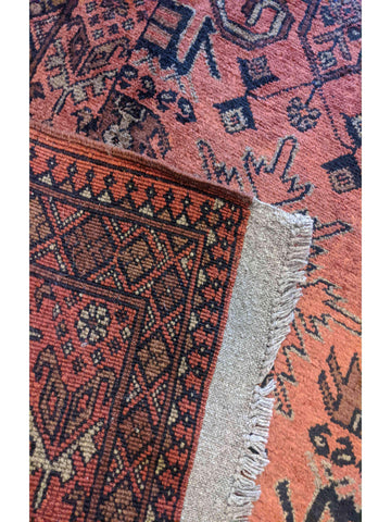 302 x 81 cm Afghan Khan Tribal Red Rug - Rugoutlet
