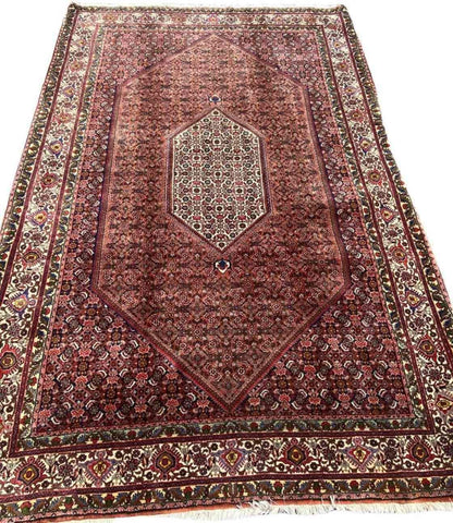 303 x 205 cm Persian Bijar Traditional Red Large Rug - Rugoutlet