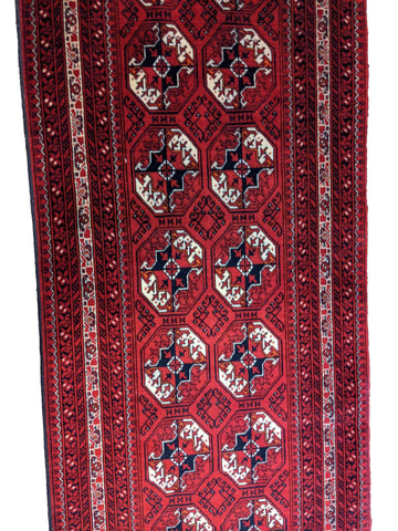 304 x 83 cm Fine Afghan Khan Tribal Red Rug - Rugoutlet