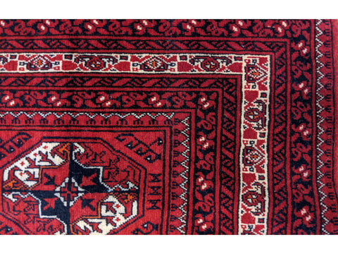 304 x 83 cm Fine Afghan Khan Tribal Red Rug - Rugoutlet