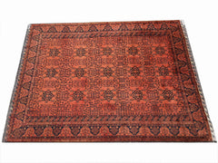 305 x 200 cm Afghan Khan Tribal Red Large Rug - Rugoutlet