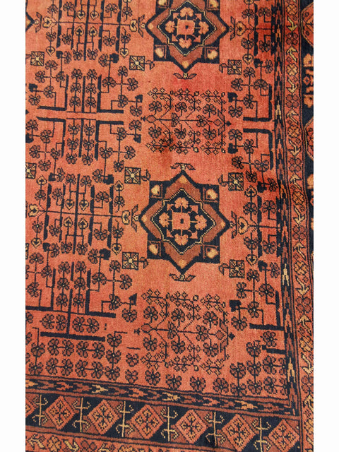305 x 200 cm Afghan Khan Tribal Red Large Rug - Rugmaster