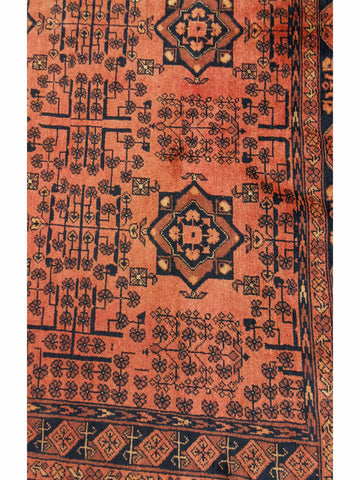 305 x 200 cm Afghan Khan Tribal Red Large Rug - Rugmaster