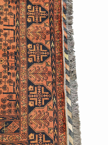 305 x 200 cm Afghan Khan Tribal Red Large Rug - Rugmaster