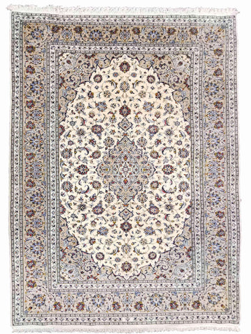 305 x 205 cm Kashan Traditional Yellow Large Rug - Rugoutlet