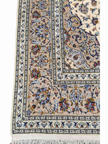 305 x 205 cm Kashan Traditional Yellow Large Rug - Rugoutlet