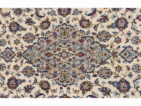 305 x 205 cm Kashan Traditional Yellow Large Rug - Rugoutlet
