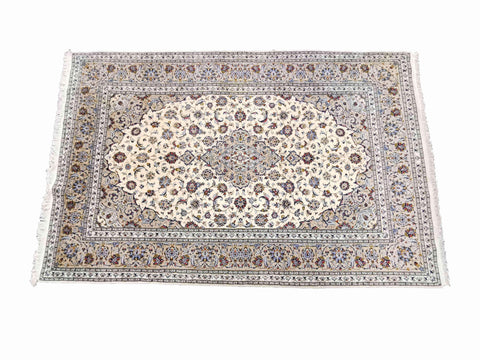 305 x 205 cm Kashan Traditional Yellow Large Rug - Rugoutlet