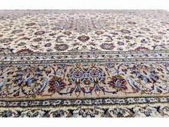 305 x 205 cm Kashan Traditional Yellow Large Rug - Rugmaster