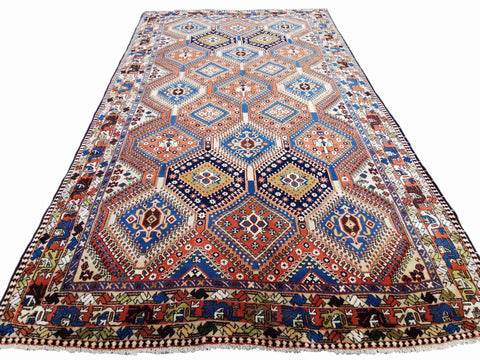 305 x 205 cm Yalameh Tribal Orange Large Rug - Rugmaster