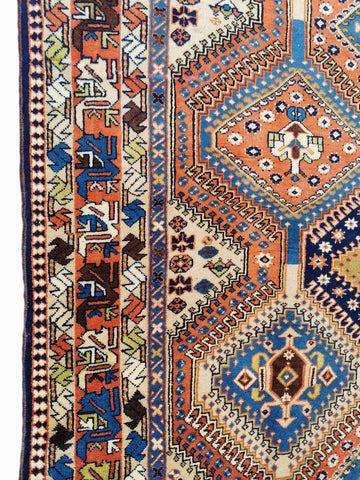 305 x 205 cm Yalameh Tribal Orange Large Rug - Rugmaster