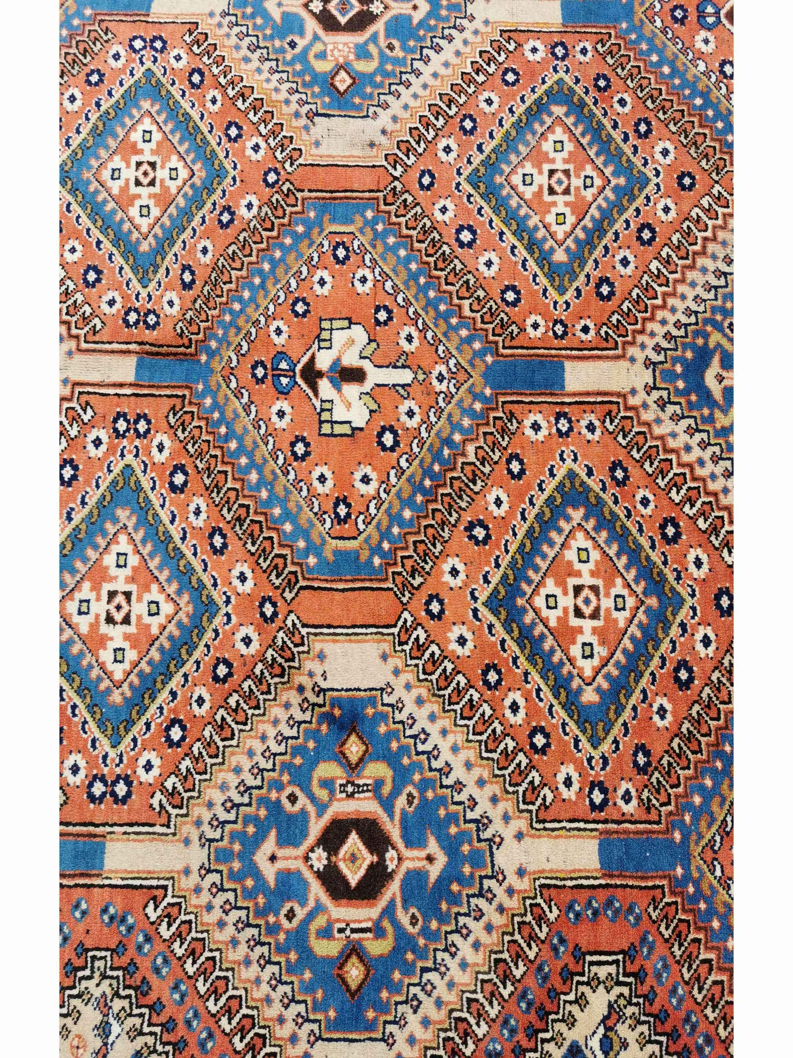305 x 205 cm Yalameh Tribal Orange Large Rug - Rugmaster