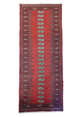 305 x 80 cm Pakistan Bukhara Traditional Red Rug - Rugoutlet