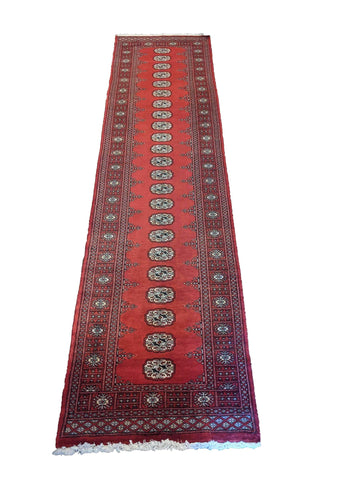 305 x 80 cm Pakistan Bukhara Traditional Red Rug - Rugoutlet