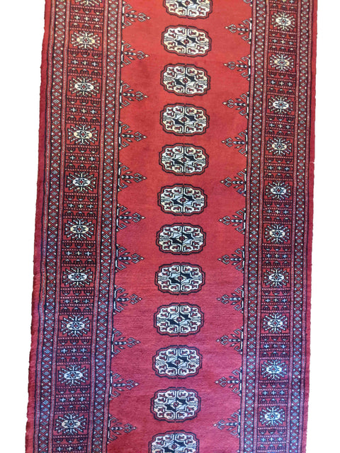 305 x 80 cm Pakistan Bukhara Traditional Red Rug - Rugoutlet