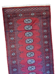 305 x 80 cm Pakistan Bukhara Traditional Red Rug - Rugmaster