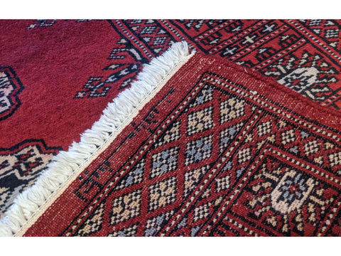 305 x 80 cm Pakistan Bukhara Traditional Red Rug - Rugoutlet