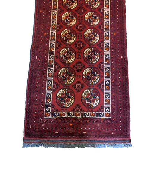 305 x 84 cm Fine Afghan Khan Tribal Red Rug - Rugoutlet