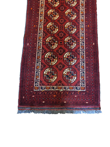 305 x 84 cm Fine Afghan Khan Tribal Red Rug - Rugoutlet