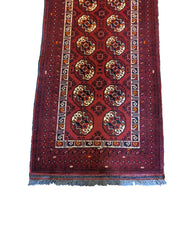 305 x 84 cm Fine Afghan Khan Tribal Red Rug - Rugmaster