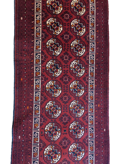 305 x 84 cm Fine Afghan Khan Tribal Red Rug - Rugoutlet