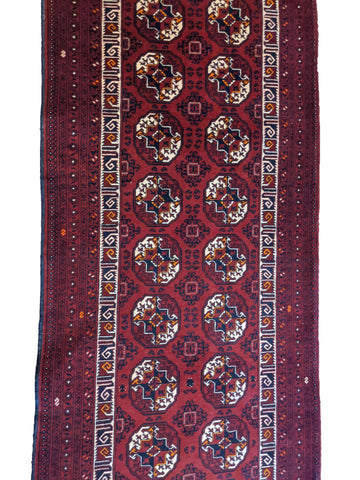 305 x 84 cm Fine Afghan Khan Tribal Red Rug - Rugoutlet