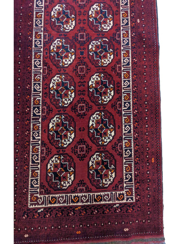 305 x 84 cm Fine Afghan Khan Tribal Red Rug - Rugoutlet