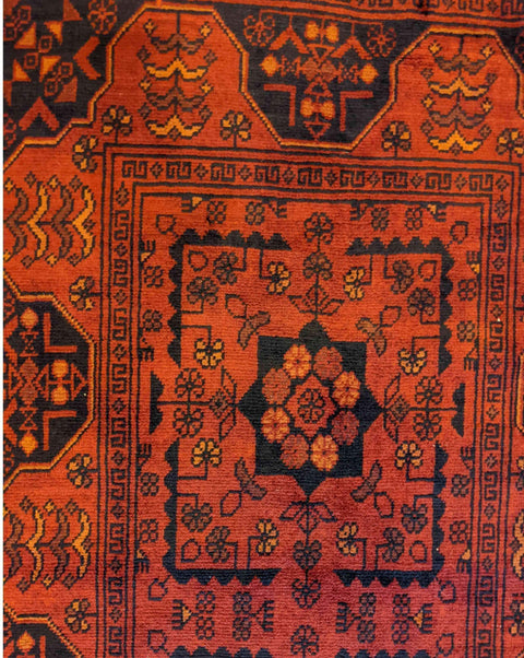 305 x 85 cm Afghan Khan Tribal Red Rug - Rugoutlet