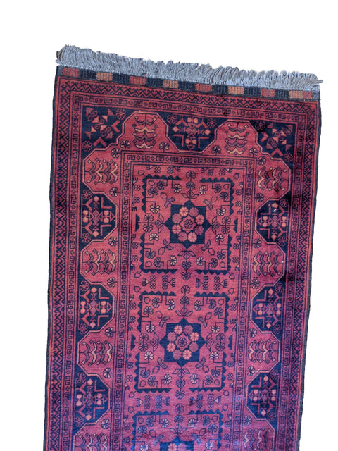 305 x 85 cm Afghan Khan Tribal Red Rug - Rugoutlet