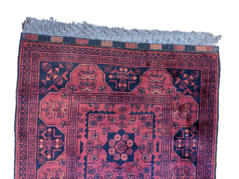 305 x 85 cm Afghan Khan Tribal Red Rug - Rugoutlet