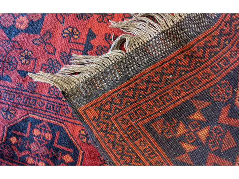 305 x 85 cm Afghan Khan Tribal Red Rug - Rugoutlet