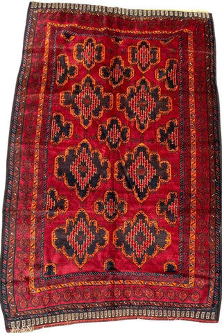307 x 175 cm Old Afghan Tribal Red Large Rug - Rugoutlet