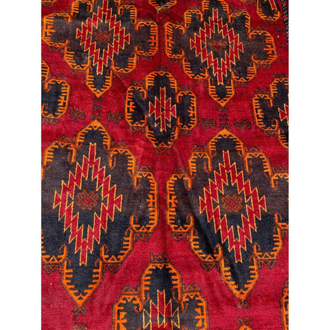 307 x 175 cm Old Afghan Tribal Red Large Rug - Rugmaster