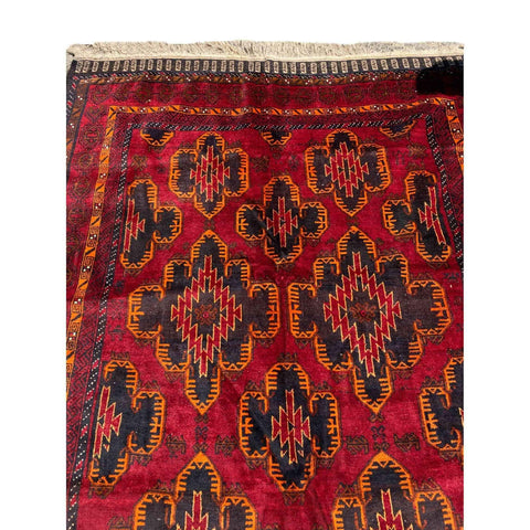 307 x 175 cm Old Afghan Tribal Red Large Rug - Rugmaster