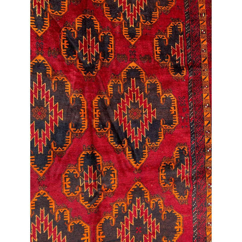 307 x 175 cm Old Afghan Tribal Red Large Rug - Rugoutlet