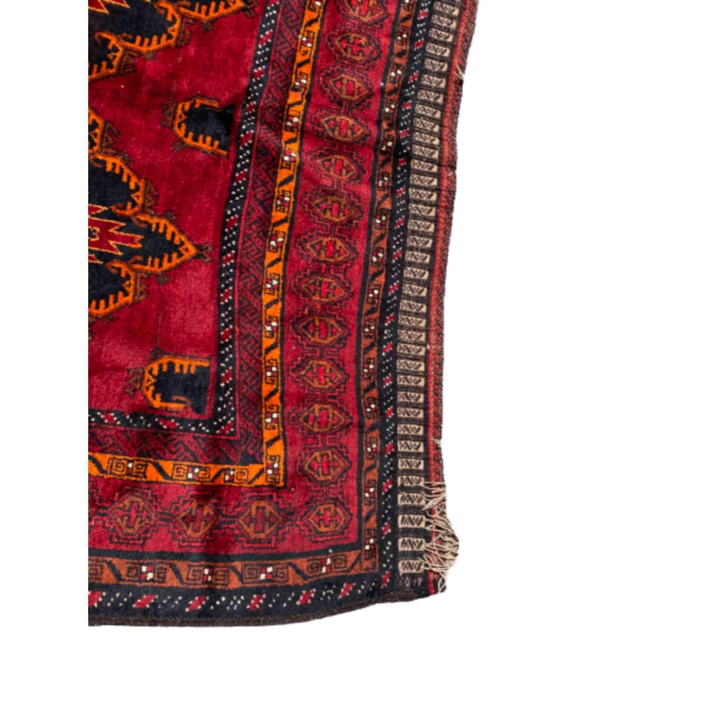 307 x 175 cm Old Afghan Tribal Red Large Rug - Rugmaster