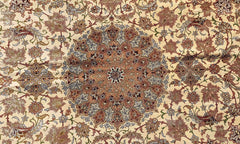 307 x 207 cm Fine Silk Persian Traditional Yellow Large Rug - Rugmaster