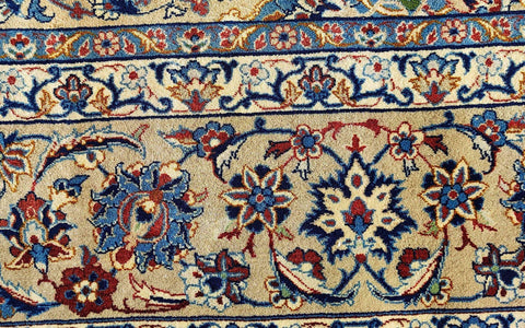307 x 207 cm Fine Silk Persian Traditional Yellow Large Rug - Rugoutlet