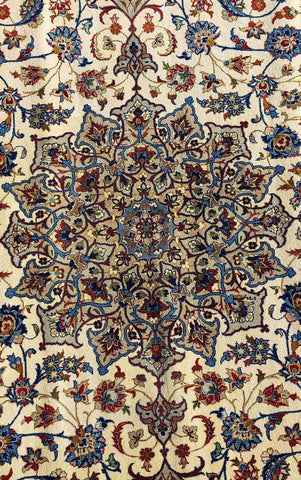 307 x 207 cm Fine Silk Persian Traditional Yellow Large Rug - Rugoutlet