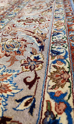 307 x 207 cm Fine Silk Persian Traditional Yellow Large Rug - Rugoutlet