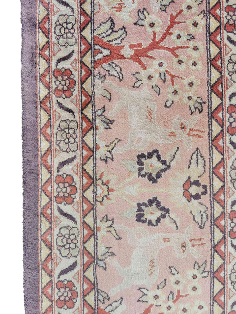 307 x 207 cm Indian Pure silk Traditional Violet Large Rug - Rugoutlet
