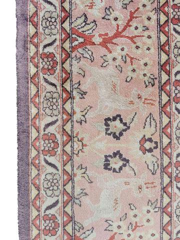 307 x 207 cm Indian Pure silk Traditional Violet Large Rug - Rugoutlet