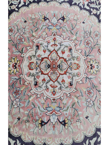 307 x 207 cm Indian Pure silk Traditional Violet Large Rug - Rugoutlet