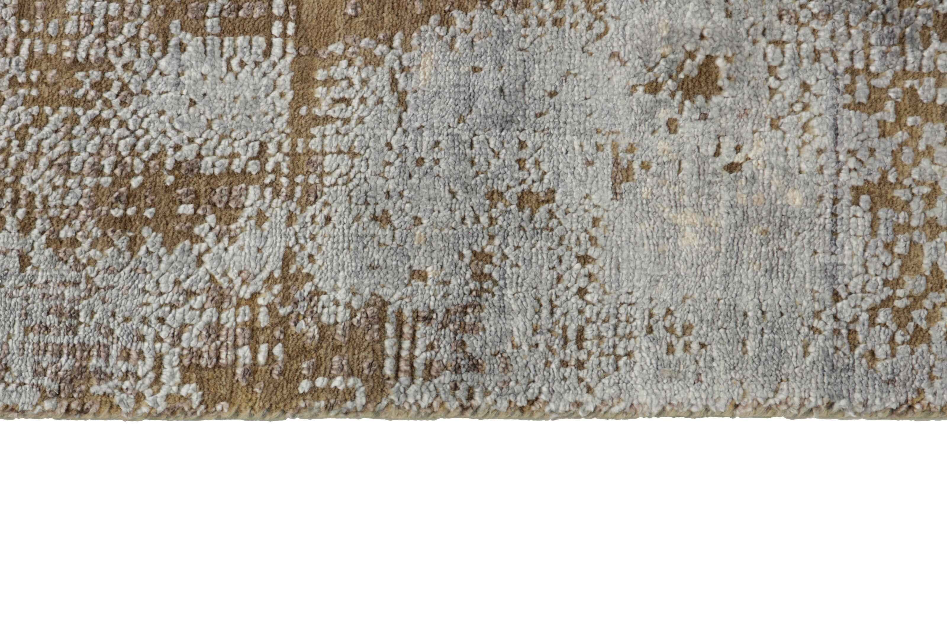 308x308 cm Indian Wool/Viscose Multicolor Rug-740141 - Rugmaster