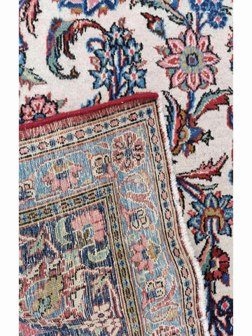 309 x 219 cm Old Kashan Traditional White Large Rug - Rugoutlet
