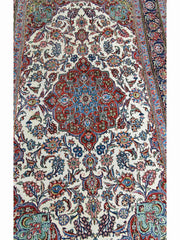 309 x 219 cm Old Kashan Traditional White Large Rug - Rugmaster