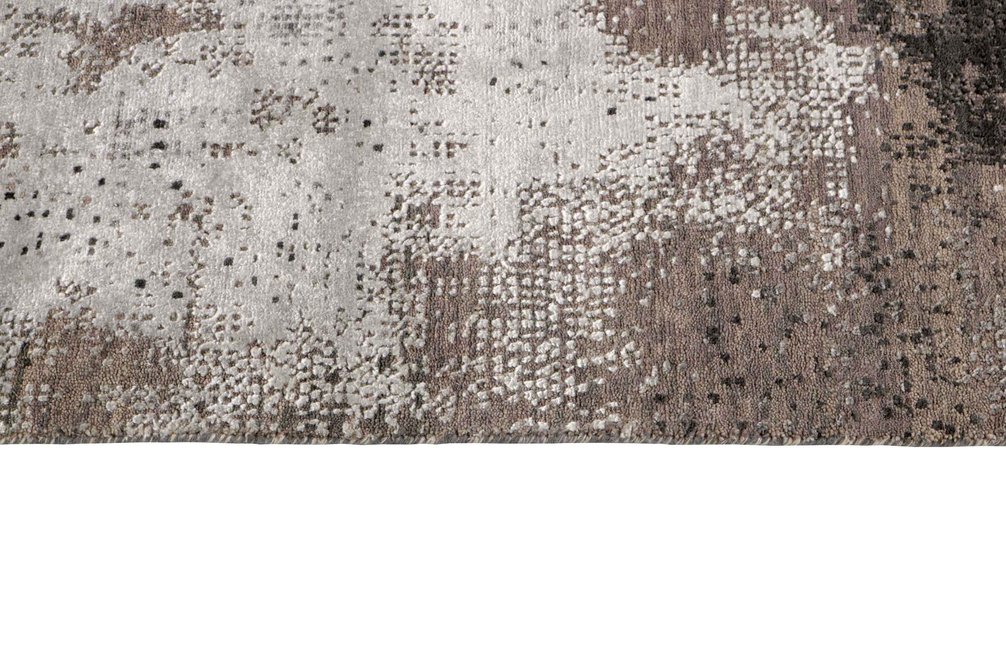 309 x 309 cm Indian Wool/Viscose Beige Rug-840231 - Rugmaster