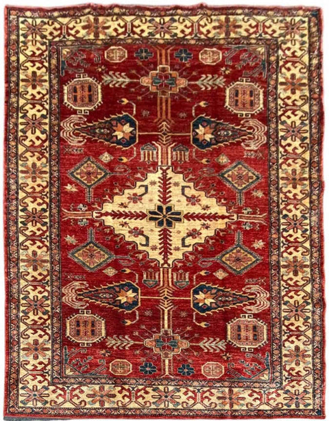 310 x 202 cm Fine Kazak Modern Red Large Rug - Rugmaster