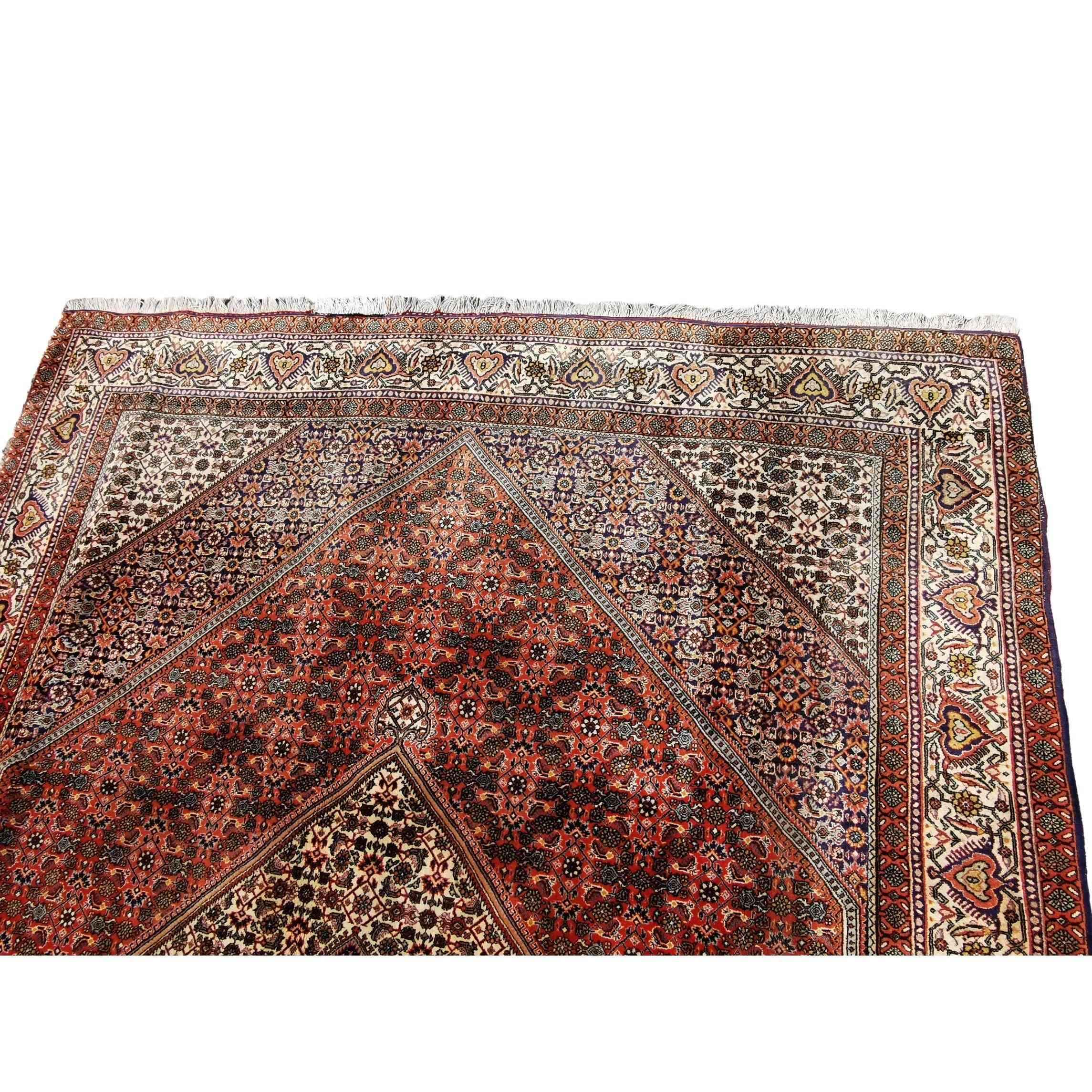 310 x 205 cm Persian Bijar Traditional Red Large Rug - Rugmaster